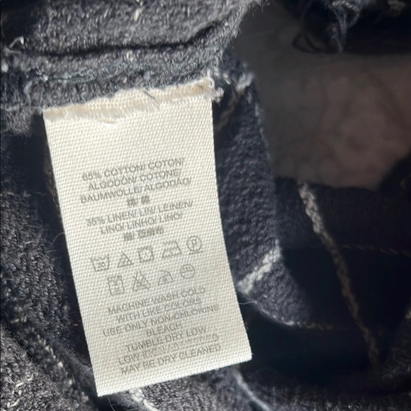 Free People Black and White Checkered Short Sleeve Heavy Knit Wrap Top with Tie - Picture 16 of 16